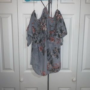 A cute off the shoulder floral top